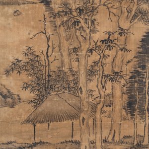 Dai Xi (1801-1860), inkt op papier: 'Bosrijk landschap' — foto 4