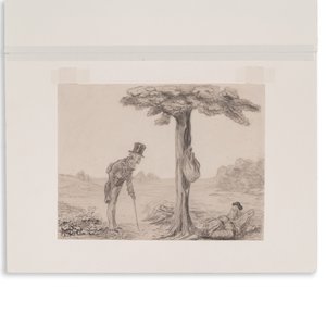 D'après Honoré Daumier (1808-1879): 'Le vagabond', crayon sur papier — photo 2
