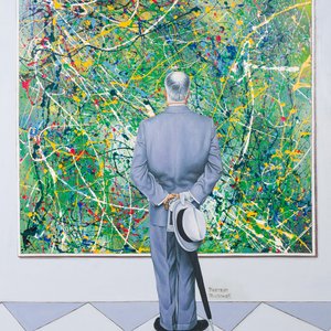 D'après Norman Rockwell (1894-1978): 'The Connoisseur', huile sur toile — photo 1