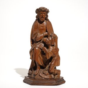 De bespotting van Christus, een gesculpteerde eiken groep, Zuidelijke Nederlanden, 15/16e eeuw — foto 1