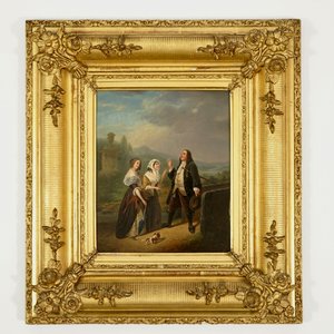De Coene, Jean Henri (Belgique, 1798-1866), La marchande de fleurs, huile sur panneau — photo 2