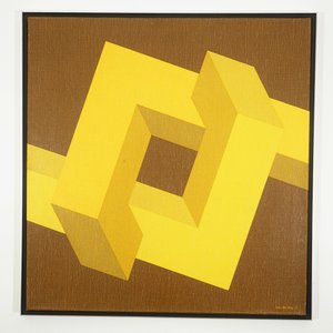 De Mey, Jos (Belgique, 1928-2007), "Knoop", composition abstraite, huile sur toile, daté 1972 — photo 2