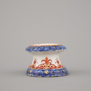 Delft doré zoutvaatje, Pieter Adriaensz. Kocx, De Grieksche A, 1705-1720 — foto 5