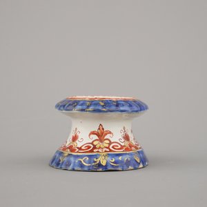 Delft doré zoutvaatje, Pieter Adriaensz. Kocx, De Grieksche A, 1705-1720 — foto 7