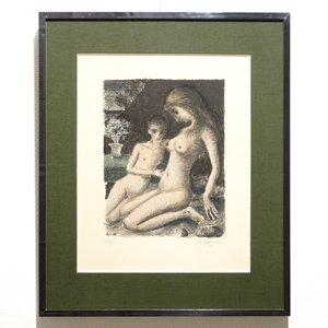 Delvaux, Paul (België, 1897-1994), L'azalée bleue, Litho op Arches papier, gedat. 1969 — foto 2