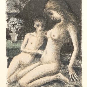 Delvaux, Paul (Belgium, 1897-1994), L'azalée bleue, Lithography on Arches paper, dated 1969 — photo 1