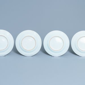 Dertien Chinese famille rose borden met bianco-sopra-bianco decor, Qianlong — foto 5