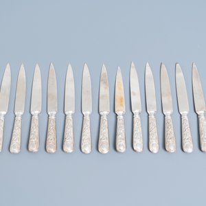 Dertien Chinese zilveren messen met draken, 19e eeuw — foto 2