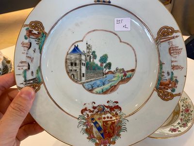 Deux assiettes armoriées en porcelaine de Chine famille rose, Yongzheng/Qianlong — photo 8