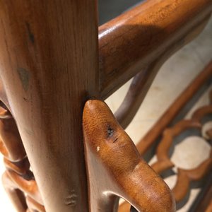 Deux barres portantes en bois sculpté, Chine, 20ème — photo 21