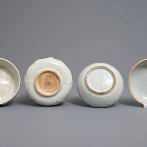 Deux boîtes couvertes en porcelaine blanc de Chine et qingbai, Song ou après — photo 7