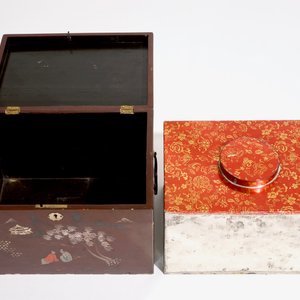 Deux boîtes et une théière en laque et nacre, Japon, Meiji, 19/20ème — photo 11