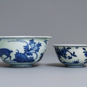 Deux bols en porcelaine de Chine bleu et blanc, Jiajing — photo 3