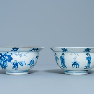 Deux bols en porcelaine de Chine en bleu et blanc, Kangxi — photo 4