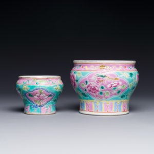 Deux bols en porcelaine de Chine famille rose pour le marché Straits ou Peranakan, 19ème — photo 3
