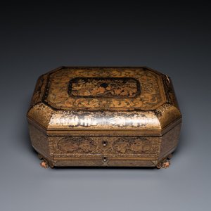 Deux bols et un vase en porcelaine de Chine famille rose de Canton et une boîte en laque, Qianlong et postérieur — photo 14