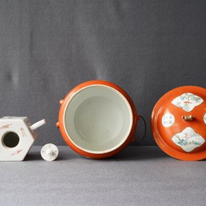 Deux bols et une théière couverte en porcelaine de Chine qianjiang cai, 19/20ème — photo 17