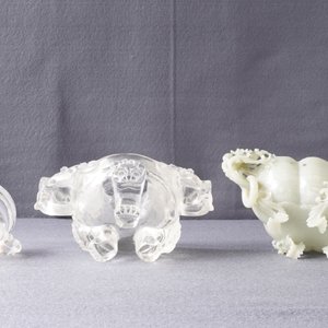 Deux brûle-parfums en jade et cristal de roche, Chine, 20ème — photo 35