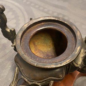 Deux brûle-parfums, un vase et un miroir en bronze, Chine, Ming et après — photo 31