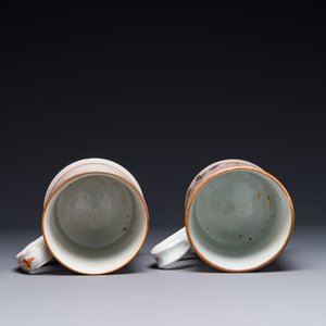 Deux chopes en porcelaine de Chine en rouge de fer et doré, Yongzheng/Qianlong — photo 4