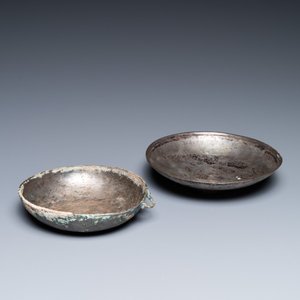 Deux coupes en métal argenté, empire romain ou byzantin, 4èm/9ème — photo 2