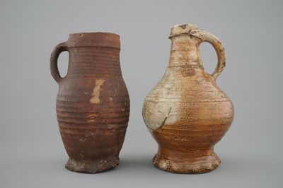 Deux cruches en grès, Raeren, 15/16ème