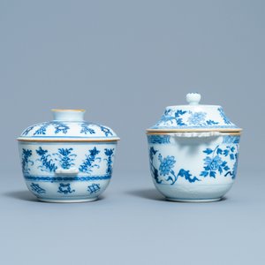 Deux écuelles couvertes en porcelaine de Chine en bleu et blanc, Kangxi — photo 3