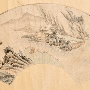Deux éventails peints, Chine, 19/20ème — photo 2