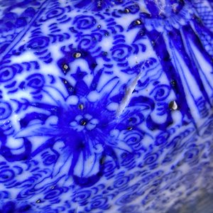 Deux figures de Bouddha en porcelaine de Chine en bleu et blanc, 19/20ème — photo 12