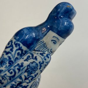 Deux figures de chinois en faïence de Delft en bleu et blanc, 1er quart du 18ème — photo 11