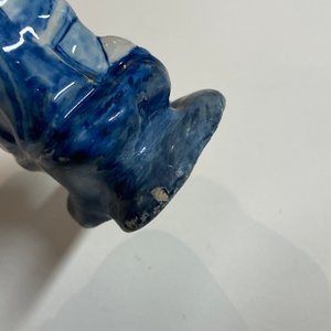 Deux figures de chinois en faïence de Delft en bleu et blanc, 1er quart du 18ème — photo 9