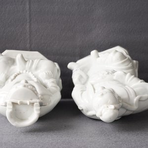 Deux figures de Guandi et Zhenwu en porcelaine blanc de Chine de Dehua, 18/19ème — photo 26