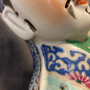 Deux figures d'immortels en porcelaine de Chine famille rose, 19/20ème — photo 11