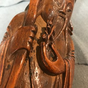 Deux figures en bambou sculpté, Chine, 19ème — photo 25