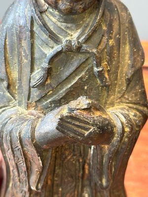 Deux figures en bronze de Wenchang et Guanyin, Chine, Ming — photo 11