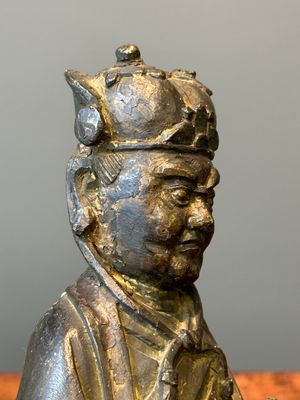 Deux figures en bronze de Wenchang et Guanyin, Chine, Ming — photo 6