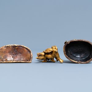 Deux figures en bronze doré, Sino-Tibet, 19ème — photo 7