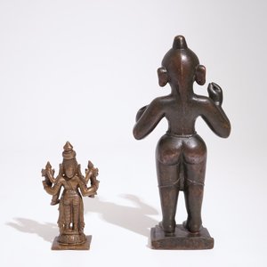 Deux figures en bronze, Inde ou Népal, 18/19ème — photo 4