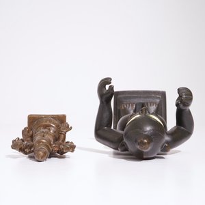 Deux figures en bronze, Inde ou Népal, 18/19ème — photo 7