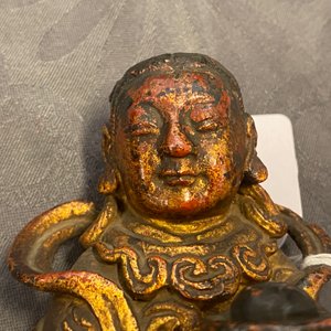 Deux figures en bronze laqué et doré, Chine, Ming — photo 12