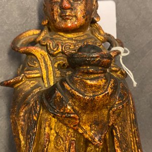 Deux figures en bronze laqué et doré, Chine, Ming — photo 13