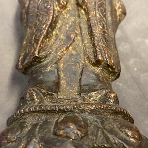 Deux figures en bronze laqué et doré, Chine, Ming — photo 10
