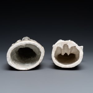 Deux figures en porcelaine blanc de Chine figurant Liu Hai et Guanyin, Kangxi — photo 6