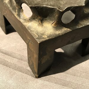 Deux grandes figures d'un immortel et d'un Arhat en bronze, Chine et Japon, 18/19ème — photo 19