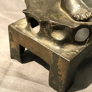 Deux grandes figures d'un immortel et d'un Arhat en bronze, Chine et Japon, 18/19ème — photo 21