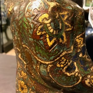 Deux grandes figures d'un immortel et d'un Arhat en bronze, Chine et Japon, 18/19ème — photo 26