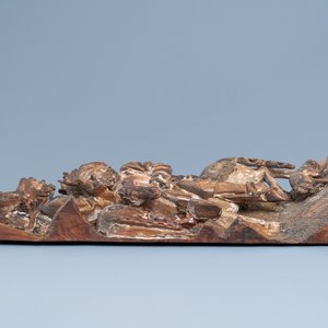 Deux grands fragments de retables en bois sculpté et polychromé, probablement Brabant, 15/16ème — photo 6
