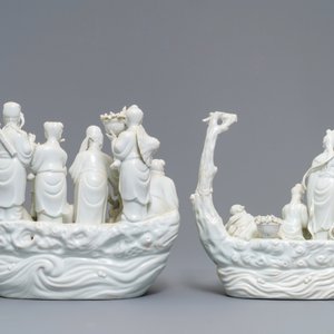Deux groupes en porcelaine blanc de Chine de Dehua, 19ème — photo 3