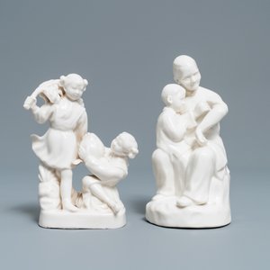 Deux groupes en porcelaine blanc de Chine, époque de la Révolution Culturelle, 20ème — photo 2