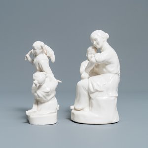 Deux groupes en porcelaine blanc de Chine, époque de la Révolution Culturelle, 20ème — photo 3